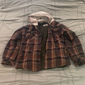 Legendary Whitetails Men's Plaid Shirt Jacket with Hood